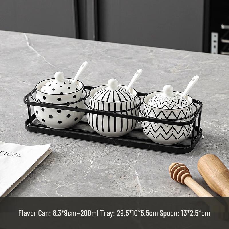 

Su Liunian Ceramic Seasoning Jar Set