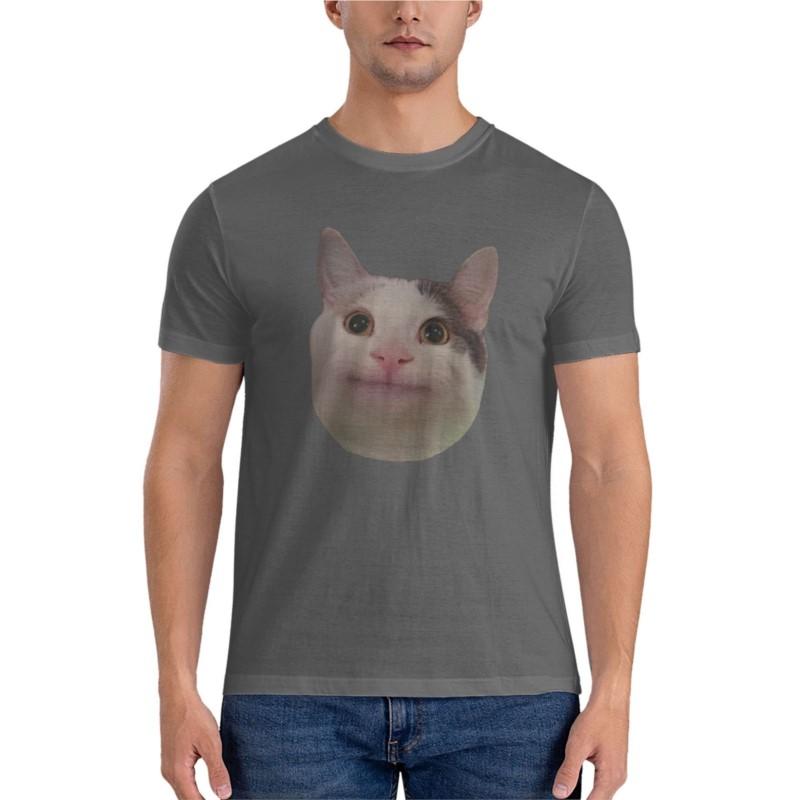Beluga Cat Meme Face Uśmiechnięty Aktywny T-shirt męskie graficzne t-shirty t-shirty oversize męski t-shirt