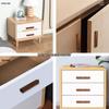 Black Walnut Wood Wardrobe Drawer Pulls - Solid Wood Handles for Children's Cabinet, Japanese Simple Light Luxury Design