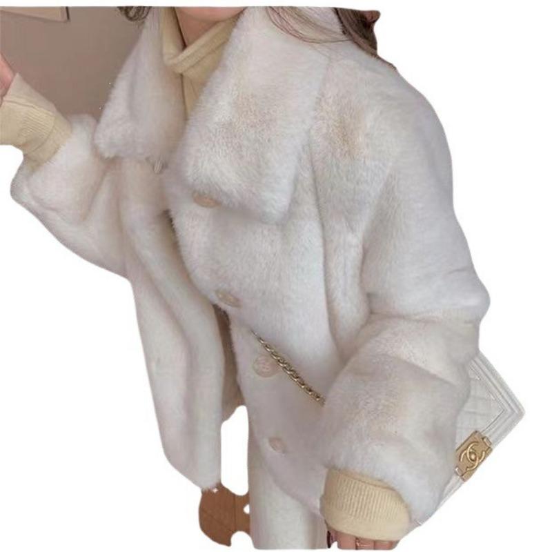 Lamb wool imitation fur new female young short imitation Rex rabbit fur plush autumn and winter