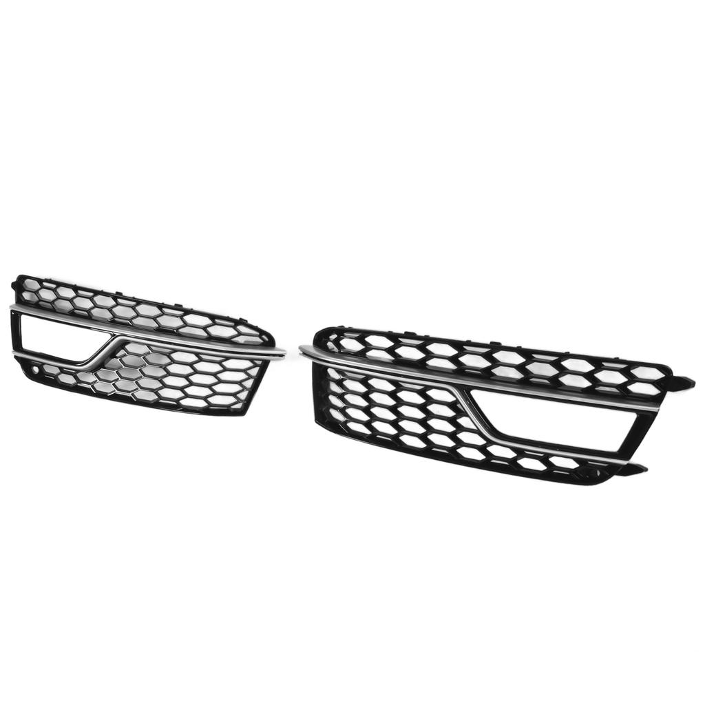2pcs Front Bumper Fog Light Grille Cover Trim 8T0807681M Car Exterior Decoration Replacement for S5 A5 SLine Models