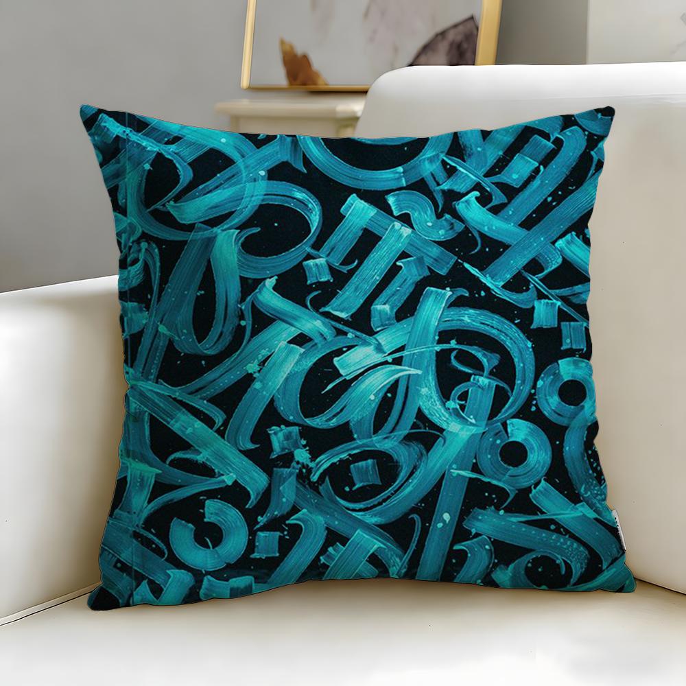 Stylish Ppokras Lampasier Cushion Cover Soft  EasyWash Pillow Case  Versatile for Couch Bed Travel and Office