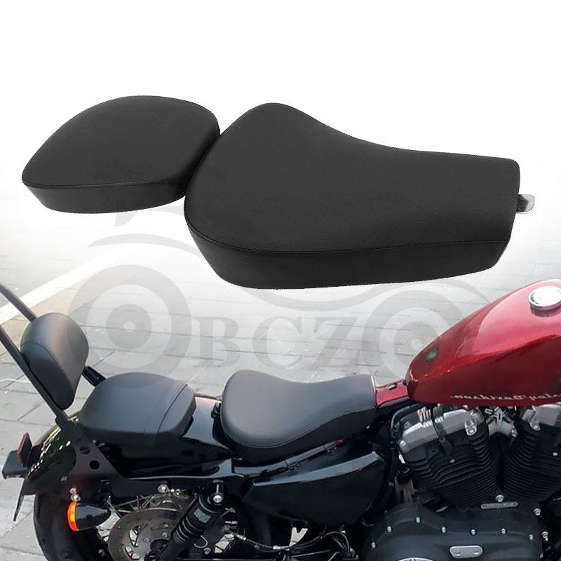 Front & Rear Leather Seat Cushions for Harley XL1200 X48 (2004-2015)