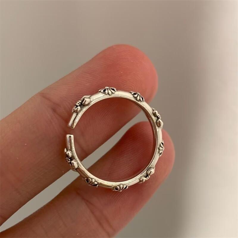 Niche Design Keke Iris Open Ring Female Niche Design Exquisite High-end Cold Wind Retro Ring