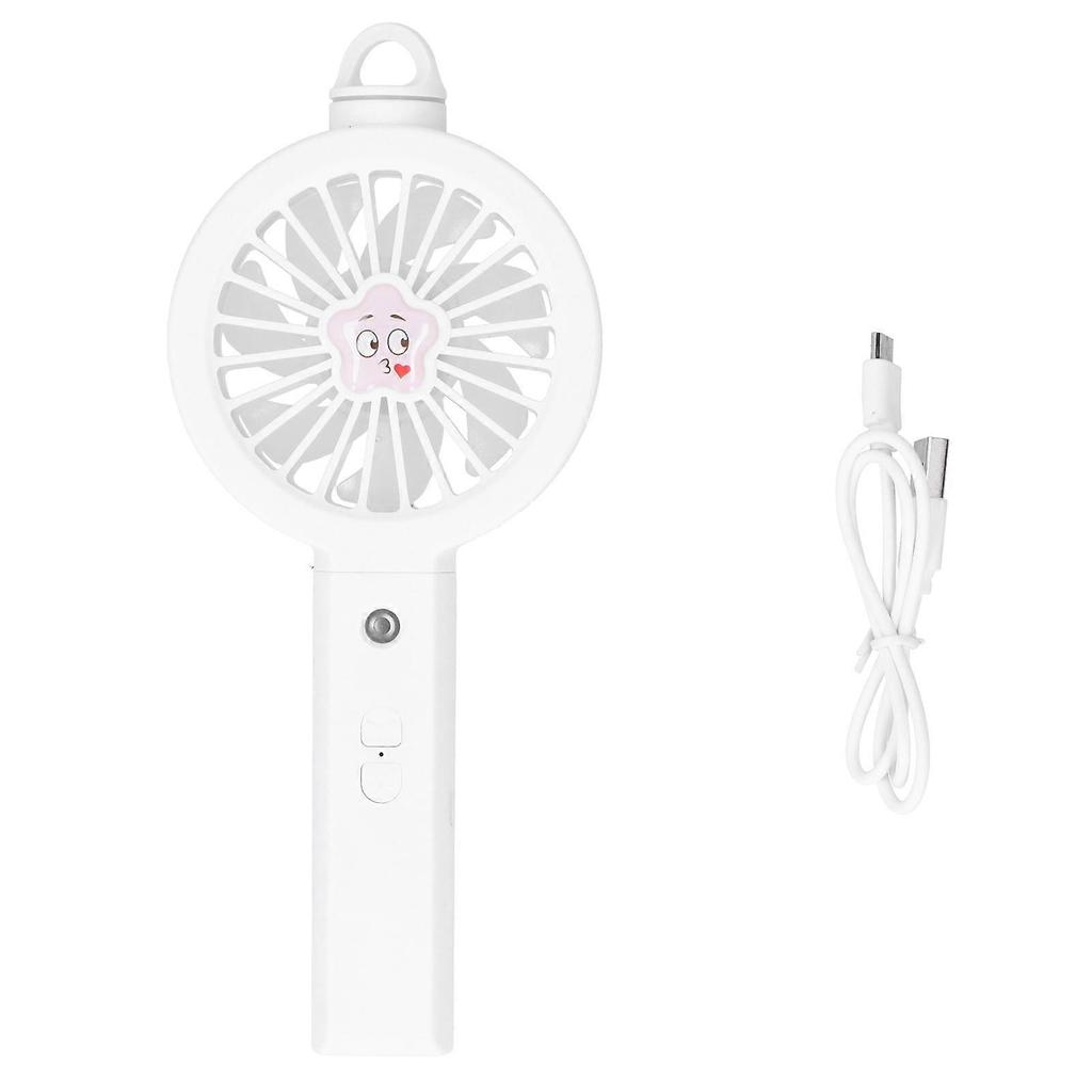 Handheld Cartoon Cute Spray Fan Home Travel Portable Skin Moisturizing Misting Fan White