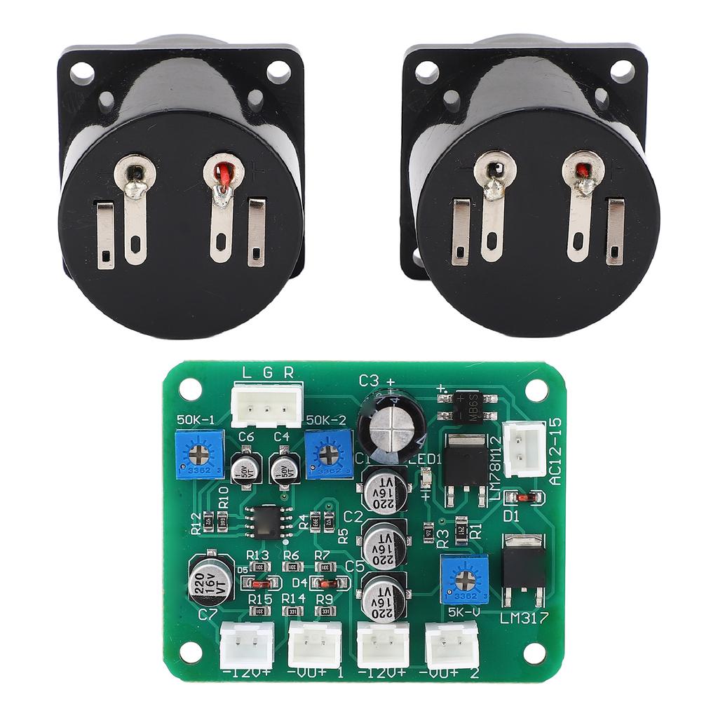 VU Meter Panel Kit 2PCS Warm Color Backlight Power Amplifier VU Meter with Driver Board