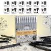 12Pcs Waterproof Fine Liner Pen Artist Sketching Tool For Artists Student Technical Drawing Creative Art Illustrations