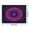 1 sztuka, żywy gobelin Mandala w stylu boho - wzory niebieskie i czerwone, odpowiedni do dekoracji wewnątrz/na zewnątrz