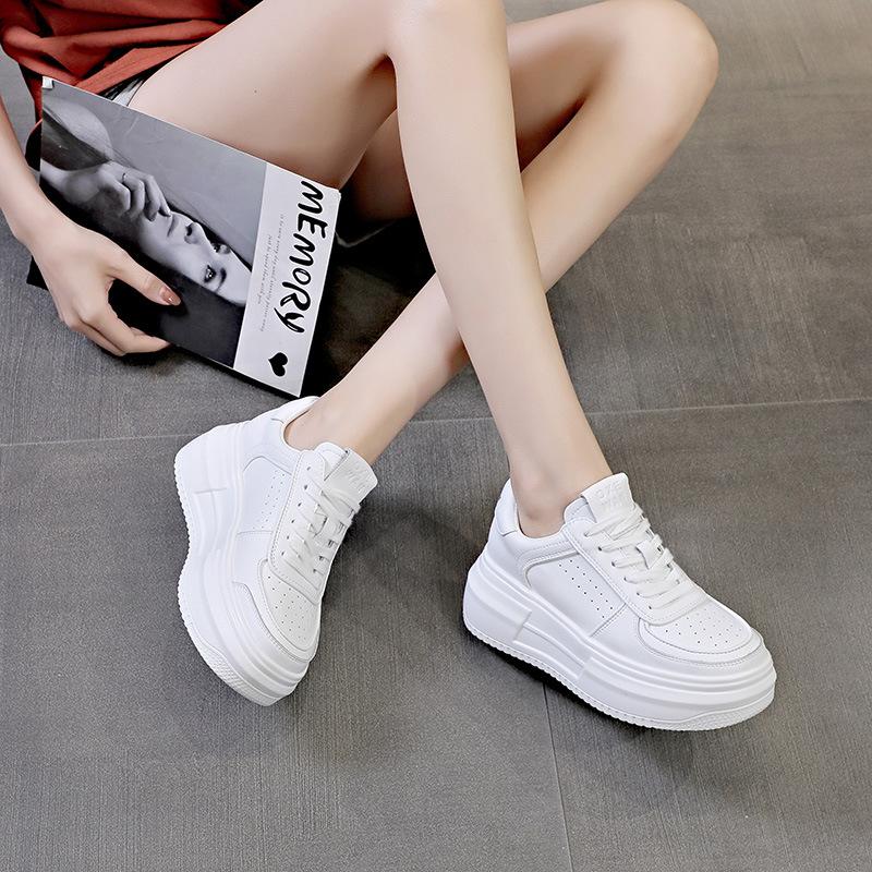 5CM Summer Spring Women Platform Shoes Breathable Air Mesh Surface White Sneakers Women Casual Shoes Fashion Sneakers for Lady
