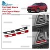 For SEAT Ateca 5F 2016-2025 For Cupra Ateca 5F 2018-2025 LHD RHD Car Central Control Air Outlet 2PCS Real Carbon Fiber Sticker