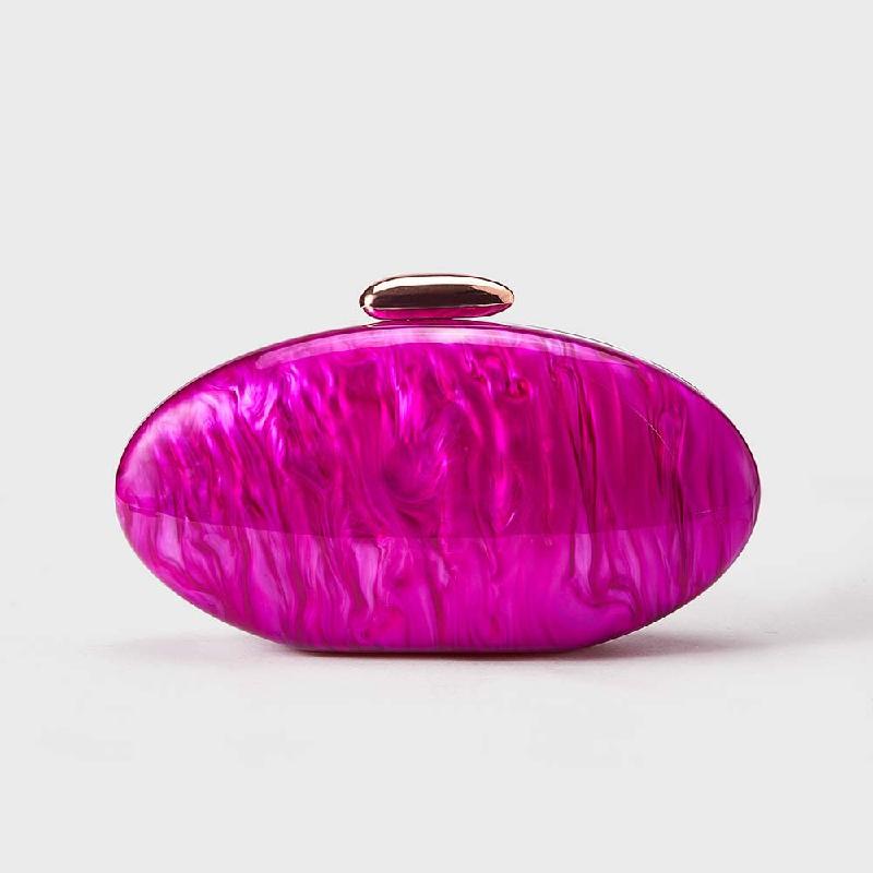 Shell Clutch Evening Party New Crossbody Fashion Oval Acrylic Wedding Shoulder Women's Small Handbag Round Bag Luxury Brand Bag