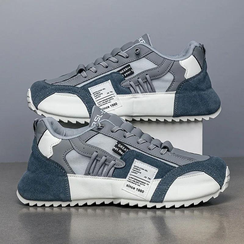 

Модный бренд tenis мужские повседневные кроссовки из искусственной кожи мужские туфли на танкетке 2025 весна лето дышащие кроссовки мужские для зала для бега 42