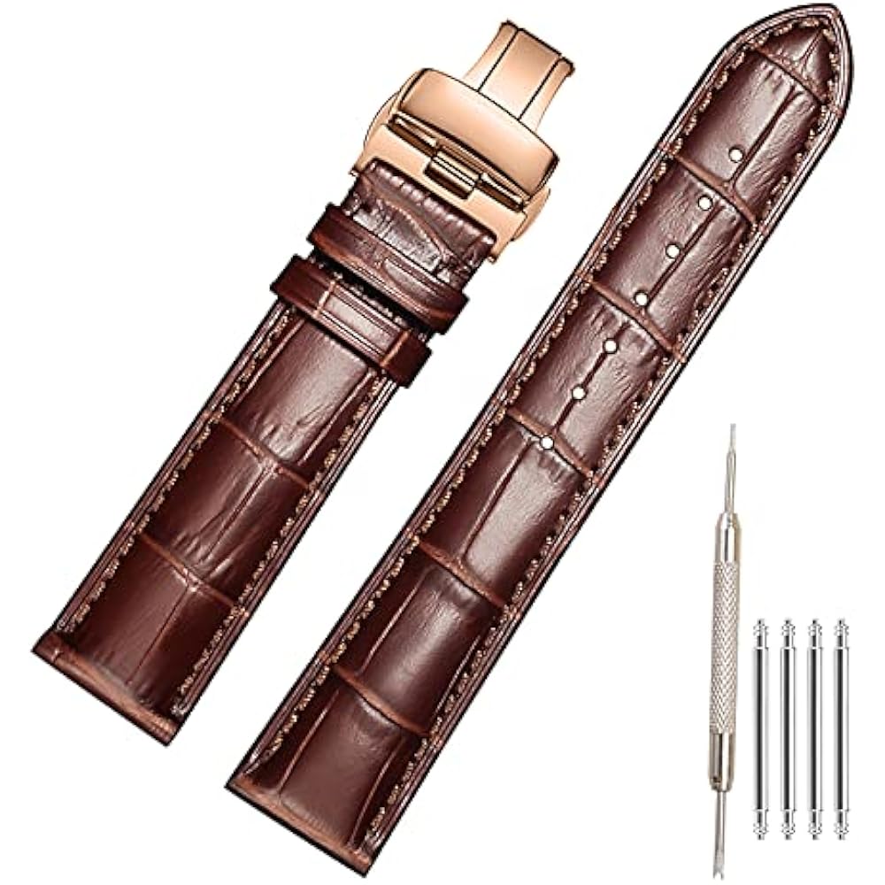 

[SEUER\ Times] Watch Band Leather Strap 22mm 21mm 20mm 19mm 18mm 16mm 14mm Waterproof Sweatproof ...