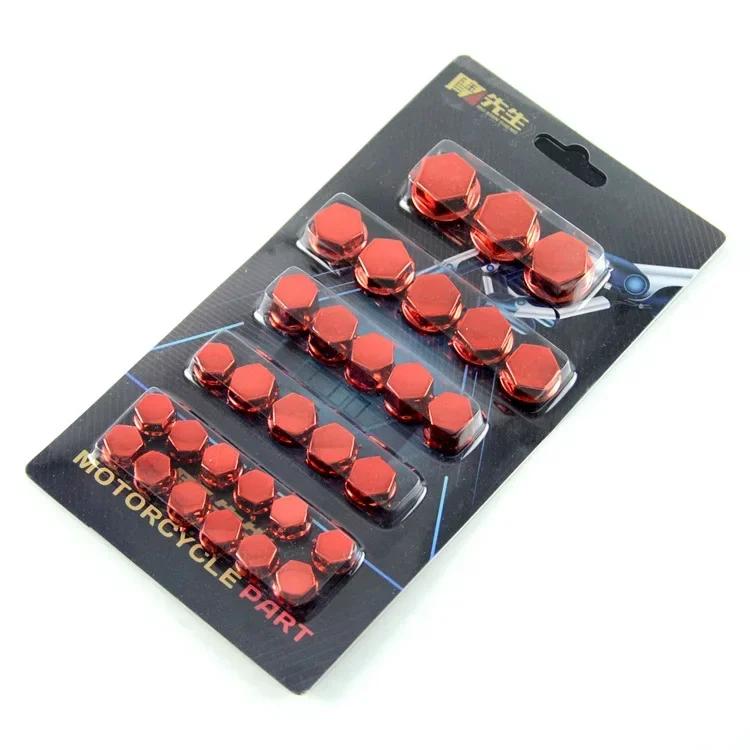 30pcs 1.4/1.2/1/0.8CM Motorcycle Modification Head Cover Accessories Screw Decorative Parts Nuts Nut Cover Accessories