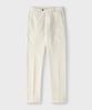 PANICALE Ivory Regular Slim Fit Textured Cotton Pants