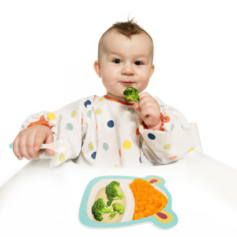 Bamboo Fiber Children'S Tableware Kids Plates Toddler Cutlery