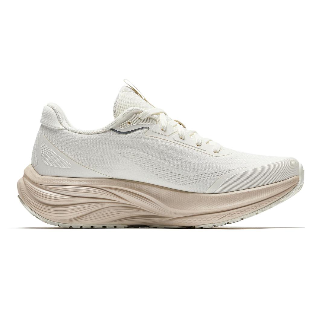 Anta Cushioned Height Increase Wear-Resistant Lightweight Breathable Low-Top Casual Running Shoes Women's White