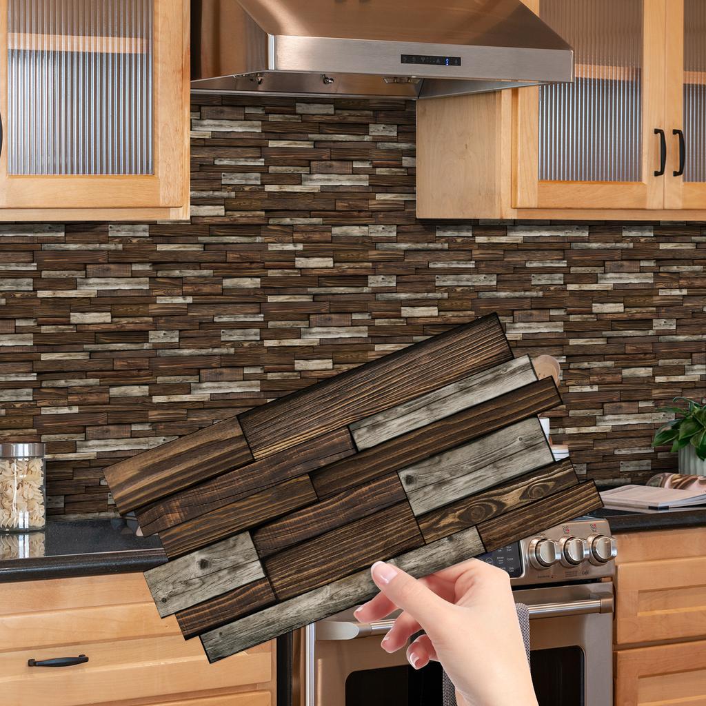 12/24/48pcs Peel And Stick Tile Sticker Self Adhesive Stick On Tile Backsplash For Kitchen Bathroom, Bedroom Decoration