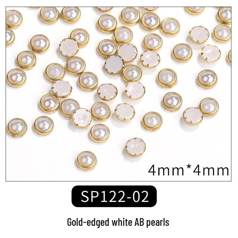 Strass & Perle Miste per Unghie con Fondo Piatto - 100 pz