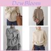 Wool Cashmere Knit Sweater For Women With Cozy Turtleneck For Fall Winter Casual Wear