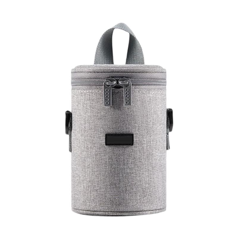 Portable Lens Storage Bag Cylindrical Design Featuring Oxford Cloth Protect Equipment from Scratches and Moisture