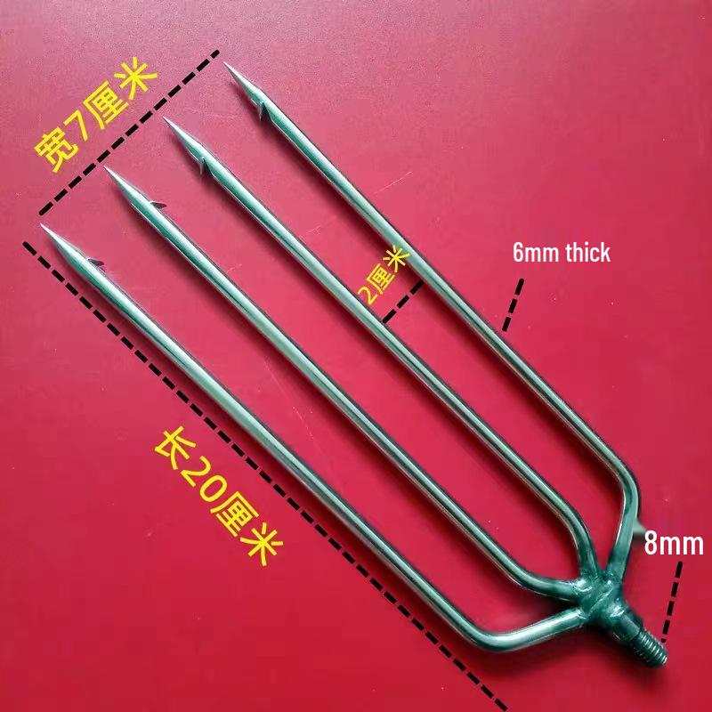 Premium Stainless Steel Fish Spear Set: Telescopic Rod with 4-Prong and 5-Prong Barbed Heads