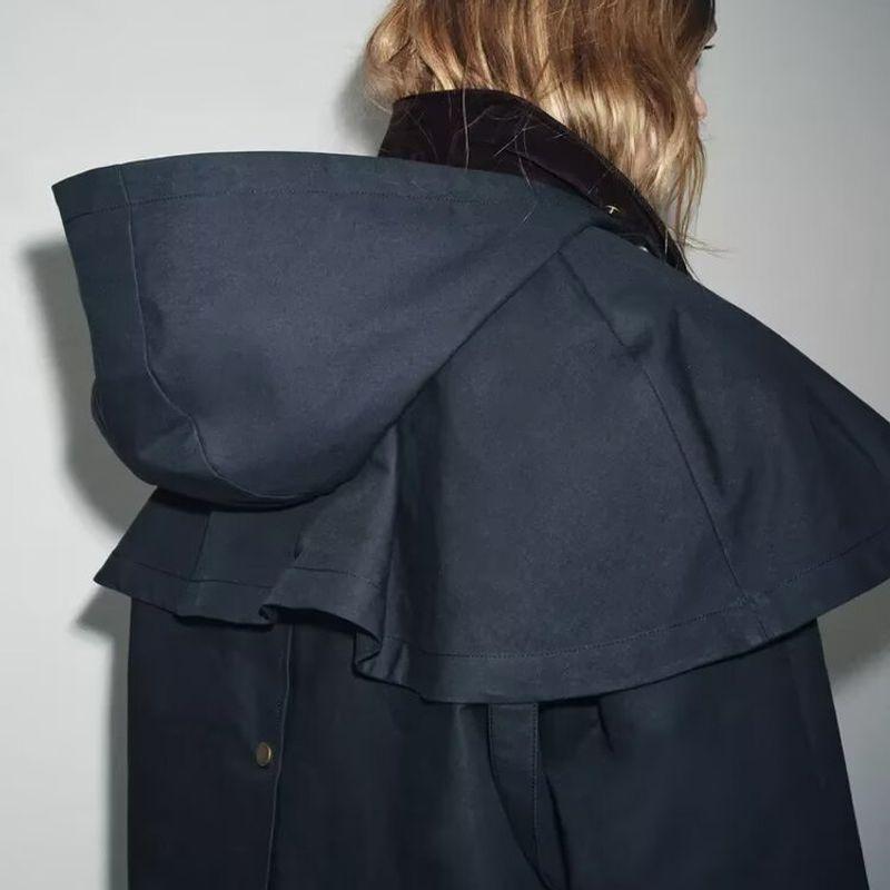 Za New Fall Women's Clothing 2025 Fashion Wind Stylish Contrast Color Neckline Anorak 3811246 407