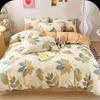 Hibiscus Printed Cotton 4-Piece Bedding Set
