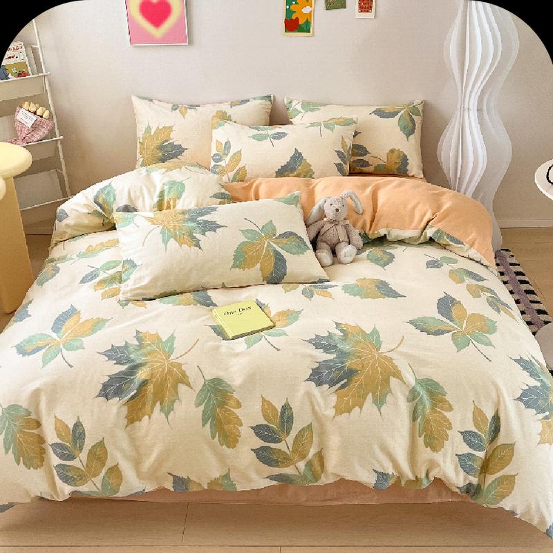 

Grace Hibiscus Printed Cotton 4-Piece Bedding Set