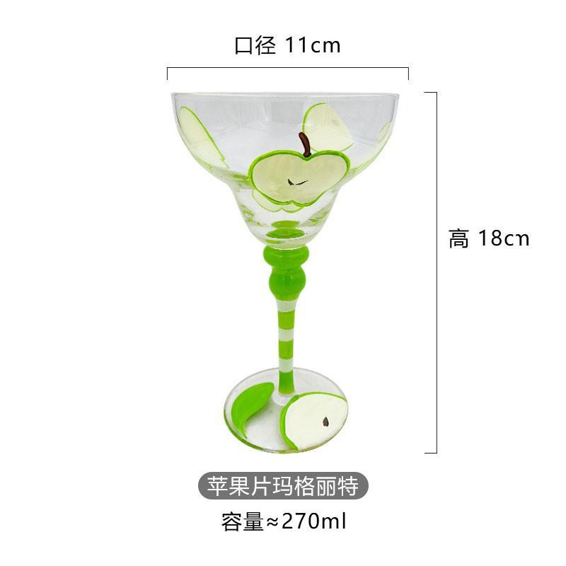 Hand Painted Margarita Glass  Moroccan Collection Glassware Unique Decorative Margarita Glasses Kitchen Table Décor