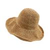 Women's handmade Japanese-style woven straw hat, casual beach hat, sun protection sun hat, fisherman hat, bucket hat, extra large