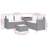 L shaped garden sofa set with table and cushions beige poly rattan