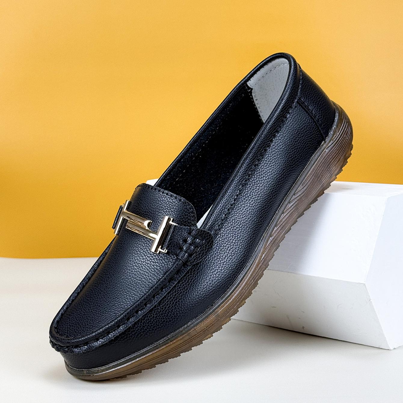 

2025 Новая весна/лето Женские балетки из натуральной кожи Мокасины Ручной работы Удобные Модные кроссовки Мама медсестра Балетки Мягкая ходьба 35 чёрный