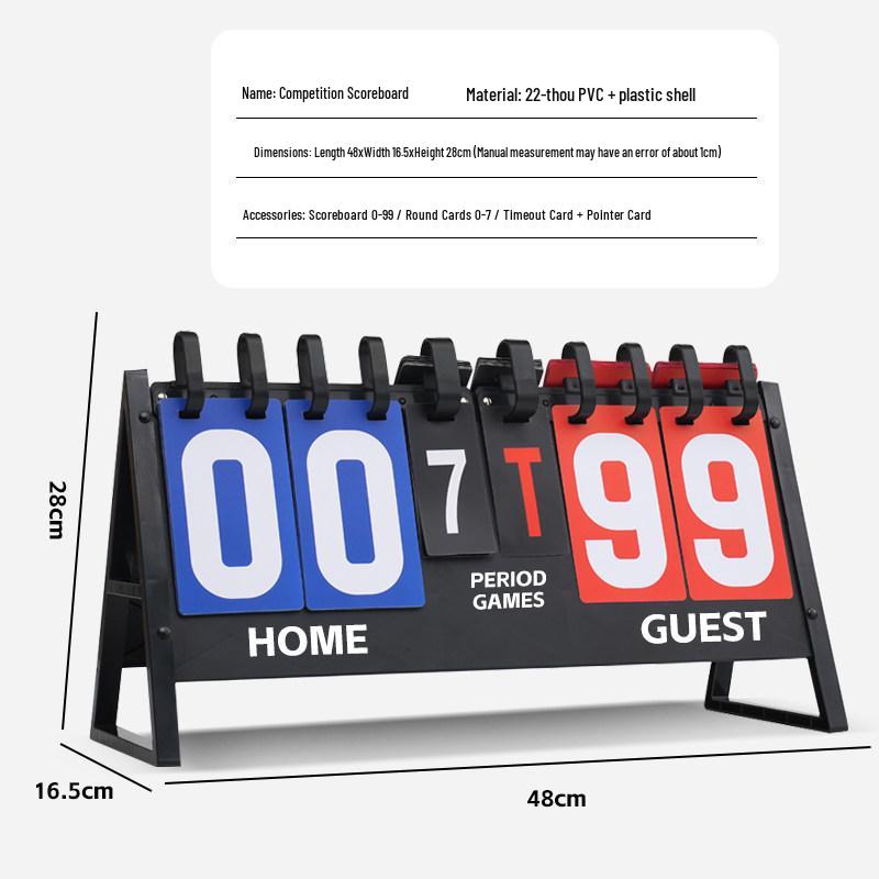 Flip Scoreboard for Basketball and Table Tennis
