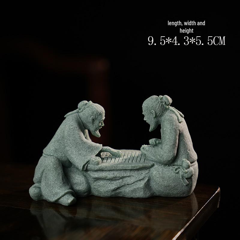 Pebble Bridge Small Boat Ornament: Miniature Water Bonsai Rockery Decoration for Floral Landscapes.