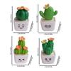 1Pcs Creative Simulation Cactus Plant Decor  Fleshy Car Computer Decoration Ornaments Decorative Crafts Home Accessories
