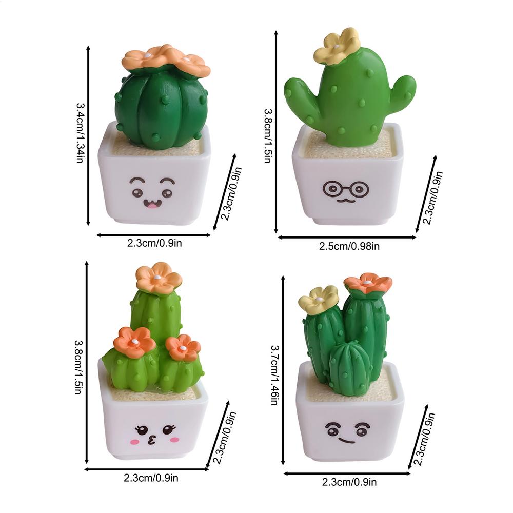 1Pcs Creative Simulation Cactus Plant Decor  Fleshy Car Computer Decoration Ornaments Decorative Crafts Home Accessories