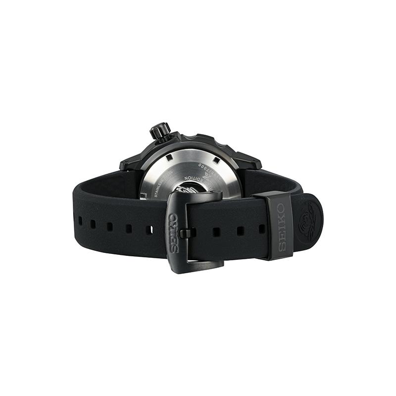 Seiko Prospex Series Black Limited Edition Canned Diving Automatic Silicone Strap Men's Watch Black Dial SRPH13K1