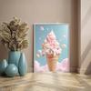Modă Roz Alimente Înghețată Macaron Poster Pop Pictură pe Pânză Imprimare Artă de Perete Imagine HD Cameră Fete Cameră Copii Decor Acasă Fără Ramă
