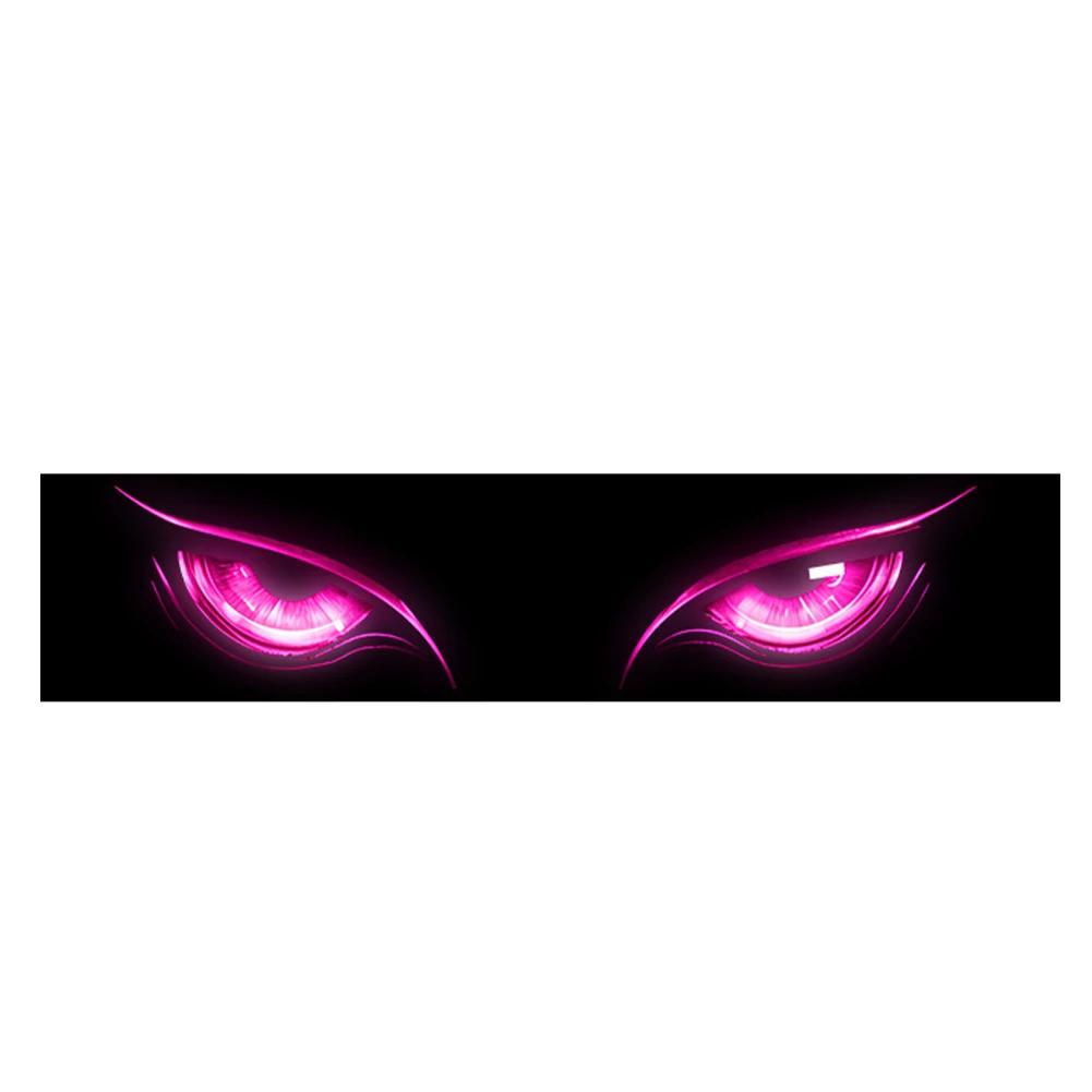 Car Front Windshield Decor Sticker 130x20cm Demon Eyes Pattern Vehicle Anti-Scratch Decal Universal Car Front Windshield Sticker