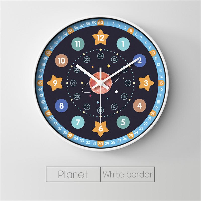 

8/12 дюймовые круглые настенные часы современные детские образовательные будильники гостиная спальня учебные часы декоративные аксессуары 8 inch