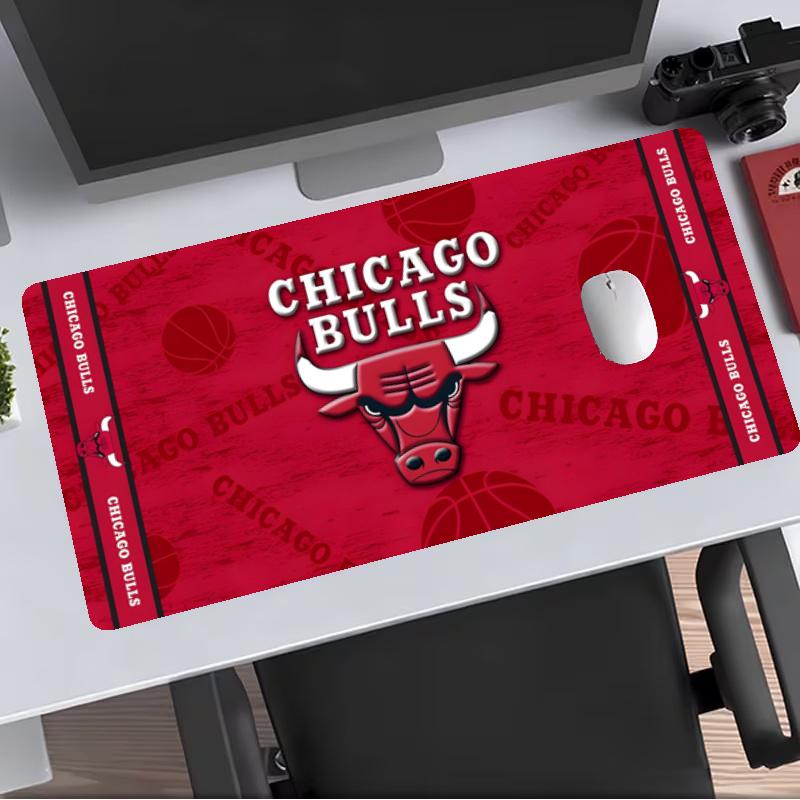 Chicago Bulls Extended Gaming Mouse Pad with Stitched Edges NonSlip Rubber Base Waterproof Desk Mat for Computer Laptop Office Gaming