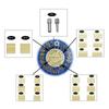 120Pcs/Box Dental Endodontic Conical Screw Post Root Canal Pins Thread Gold Plated Material Dentist Treatment Materials