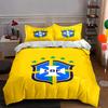 Brazil Football Emblem. Bedding Duvet Cover Sets Duvet Covers Pillowcases Gifts (1 * Duvet Cover 2 * Pillowcases, Without Duvet Insert)