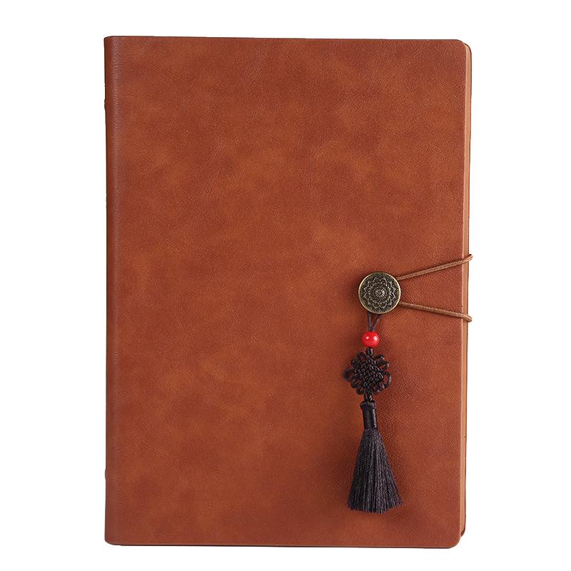 Retro Chinesischer Knoten A5 Loseblatt-Notizbuch - Business-Stil B5 Notizblock mit individuellem Logo