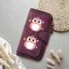 Cute Owl Printed Long Wallet for Women Fashion Casual Portable PU Leather Multi Slot Card Holder Purse