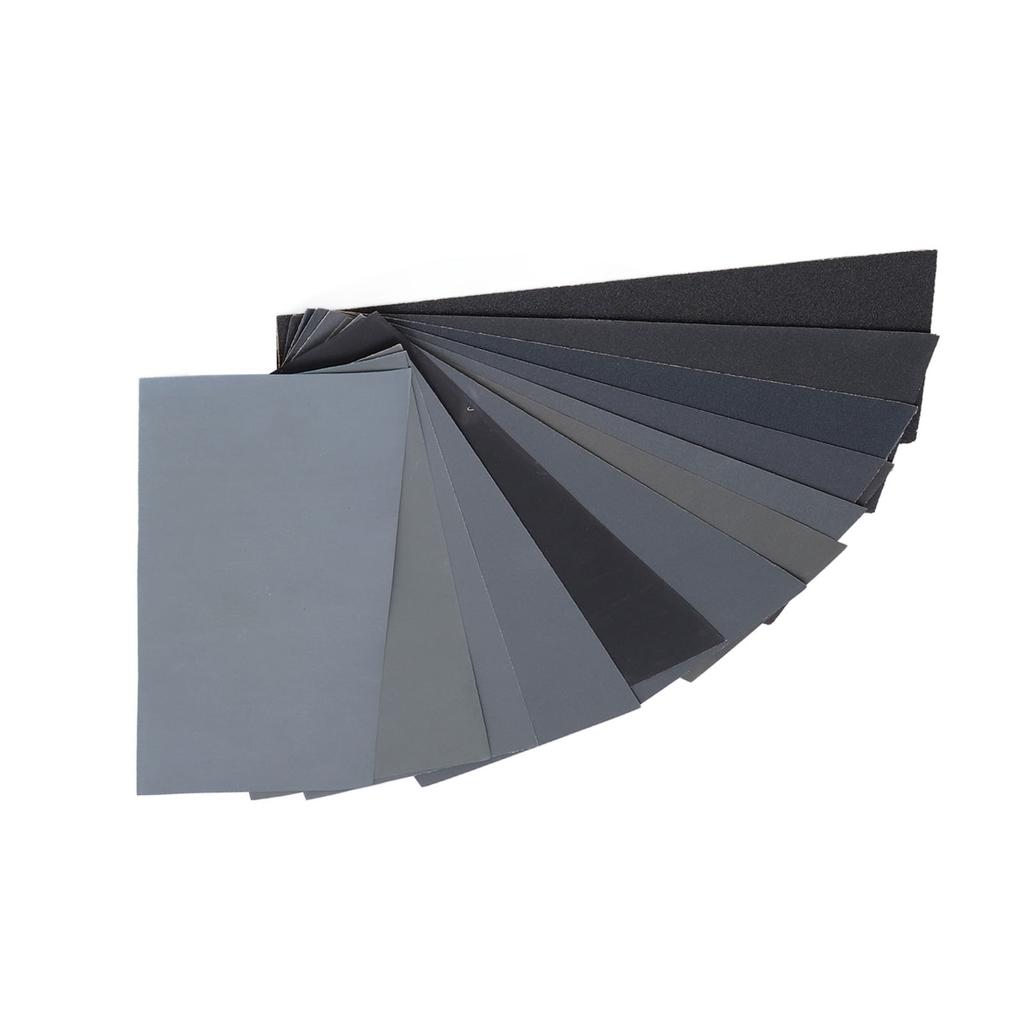 Sand Paper Dry Wet Sandpaper 120 to 3000 Grit Waterproof Set Kit for Polishing Sanding