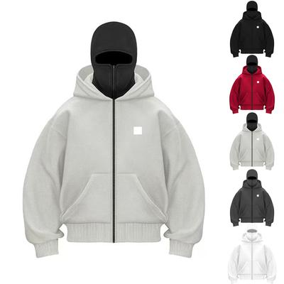 Men Hoodie Balaclava Men Half Zip Pullover Men Hoodie  Hoodie For Men Windproof Streetwear