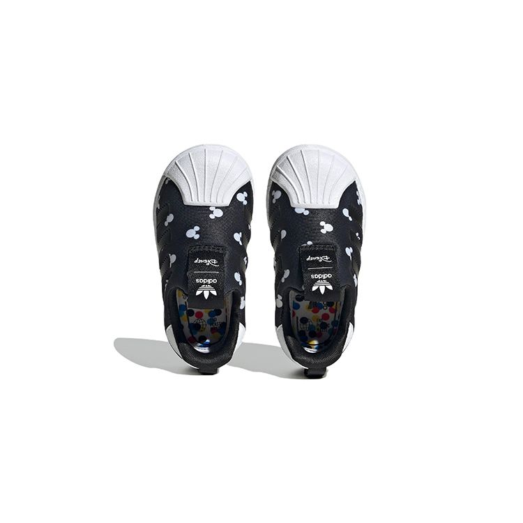 Adidas Disney X  Originals Superstar 360 Casual Low-Top Walking Shoes Baby sneaker Black White HQ4079