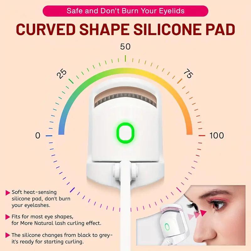 USB Rechargeable  Electric Eyelash Curler for Travelling & Touch-ups  Women's Eyelash Curler  Eyelash Curler  Eyelash Diva